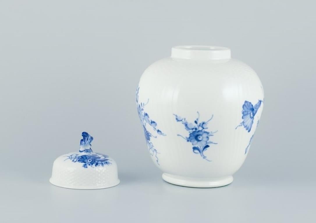Mid-20th Century Royal Copenhagen Blue Flower Curved. Large lidded jar. 1953.  For Sale