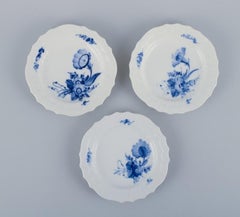 Royal Copenhagen Blue Flower Curved, set of nine plates.
