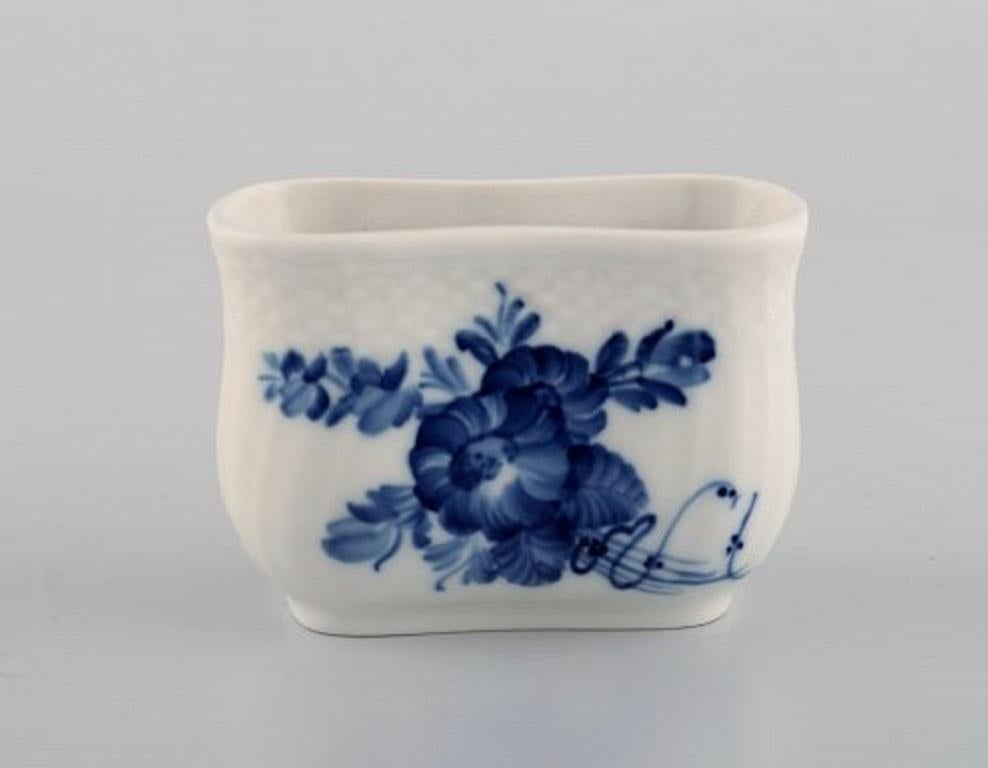 Mid-20th Century Royal Copenhagen Blue Flower Curved, Toothpick Holder, Tea Caddy and Butter Pads For Sale