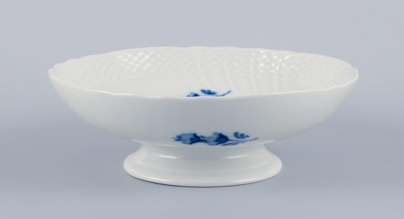 Danish Royal Copenhagen, Blue Flower, hand-painted porcelain dish and bowl.  For Sale