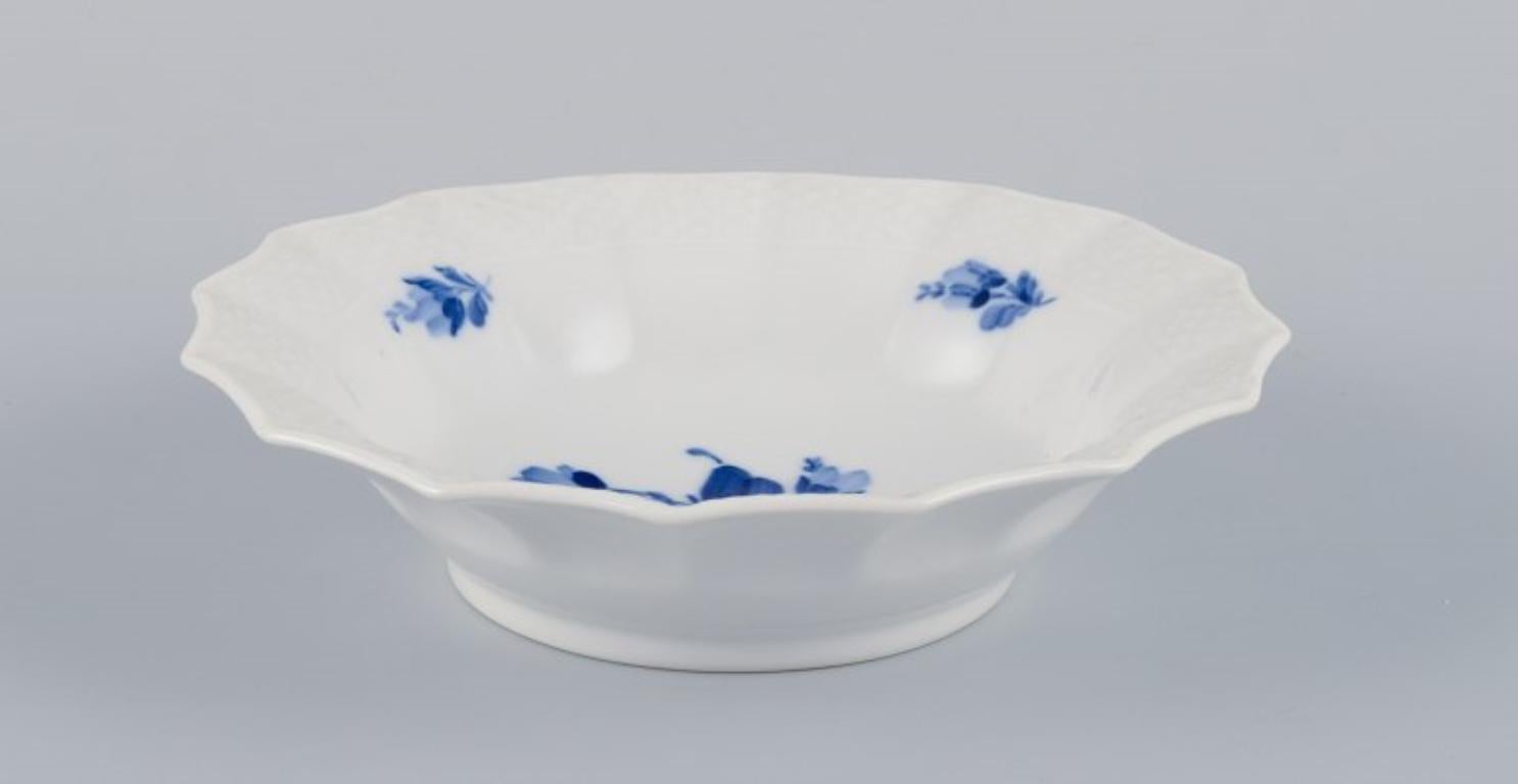 Royal Copenhagen, Blue Flower, hand-painted porcelain dish and bowl.  For Sale 2