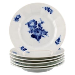 Royal Copenhagen, Blue Flower, Six Cake Plates