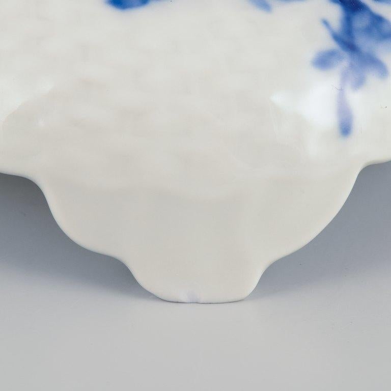 Porcelain Royal Copenhagen Blue Fluted Curved. A pair of candlesticks in porcelain. For Sale
