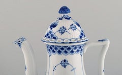 Royal Copenhagen Blue Fluted Full Lace Coffee Pot in Porcelain
