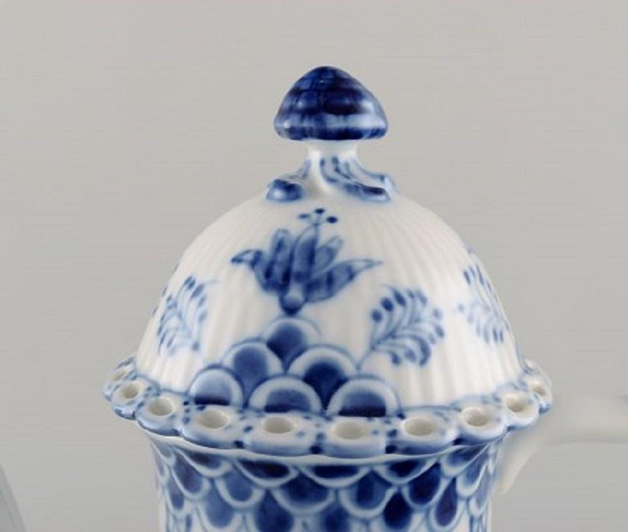Royal Copenhagen Blue Fluted Full Lace Coffee Pot in Porcelain 1