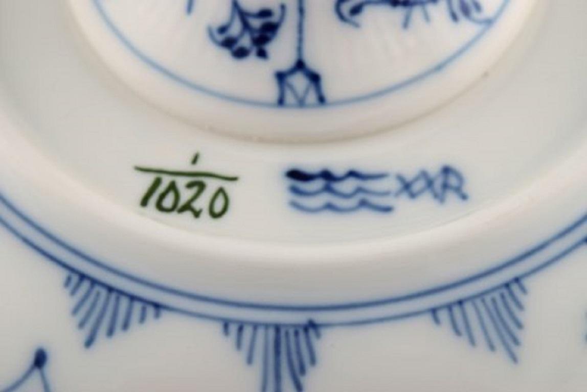 20th Century Royal Copenhagen Blue Fluted Full Lace Compote in Porcelain, Model Number 1/1020
