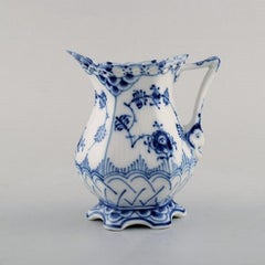 Royal Copenhagen Blue Fluted Full Lace Cream Jug in Porcelain
