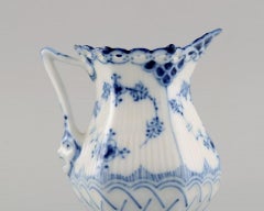 Royal Copenhagen Blue Fluted Full Lace Cream Jug in Porcelain