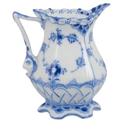 Vintage Royal Copenhagen Blue Fluted Full Lace creamer in porcelain.