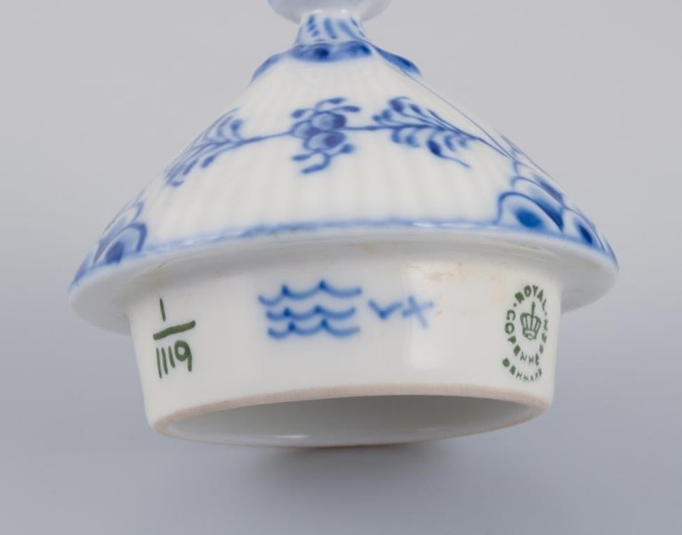 Mid-20th Century Royal Copenhagen Blue Fluted Full Lace. Large porcelain teapot. For Sale
