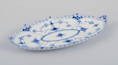 Royal Copenhagen Blue Fluted Full Lace, oblong dish in porcelain