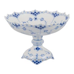 Royal Copenhagen Blue Fluted Full Lace, porcelain centerpiece. 1980s
