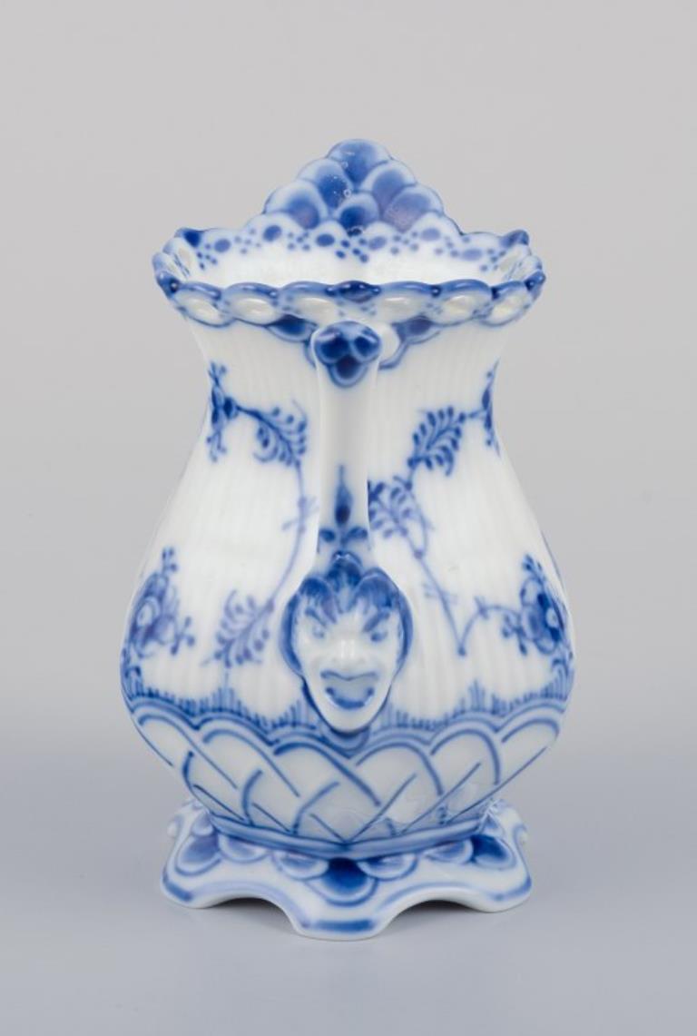 Mid-20th Century Royal Copenhagen Blue Fluted Full Lace, porcelain creamer.