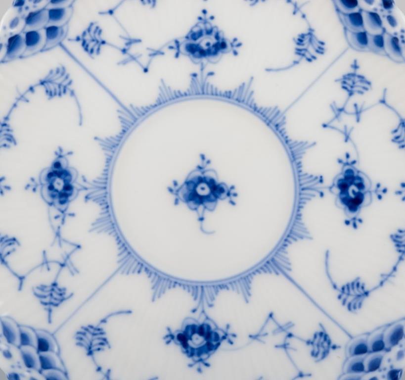 Royal Copenhagen Blue Fluted Full Lace, six pairs of coffee cups with saucers. 2
