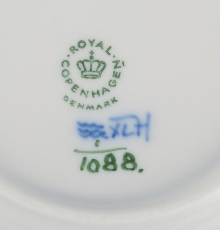 Danish Royal Copenhagen Blue Fluted Full Lace, three plates in porcelain. For Sale
