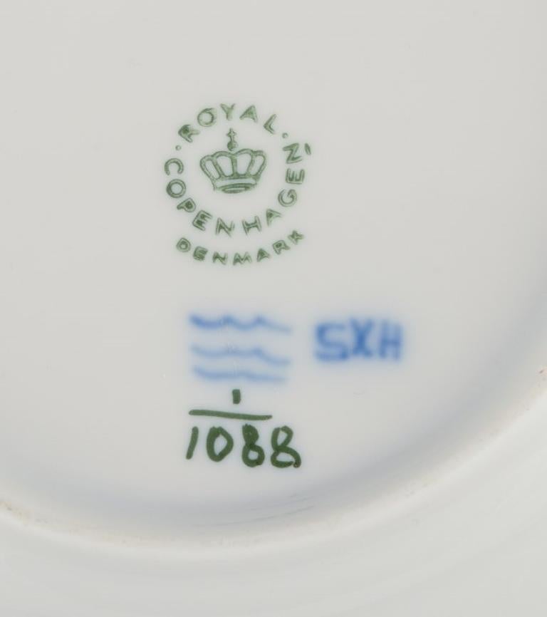 Royal Copenhagen Blue Fluted Full Lace, three plates in porcelain. For Sale 1