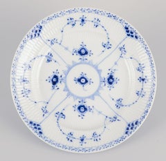 Royal Copenhagen, Blue Fluted Half Lace, a set of five lunch plates.