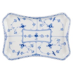 Royal Copenhagen Blue Fluted Half Lace Dish, 1930s