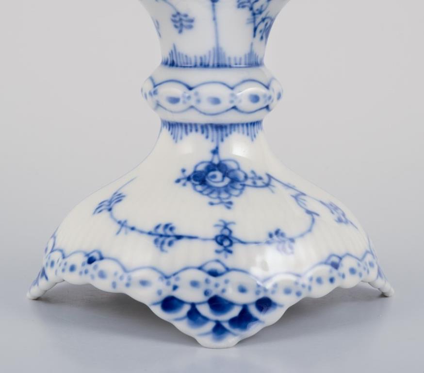 Porcelain Royal Copenhagen Blue Fluted Half Lace, large centerpiece in porcelain. For Sale