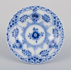 Royal Copenhagen Blue Fluted Half Lace. Set of six caviar bowls/butter pats.