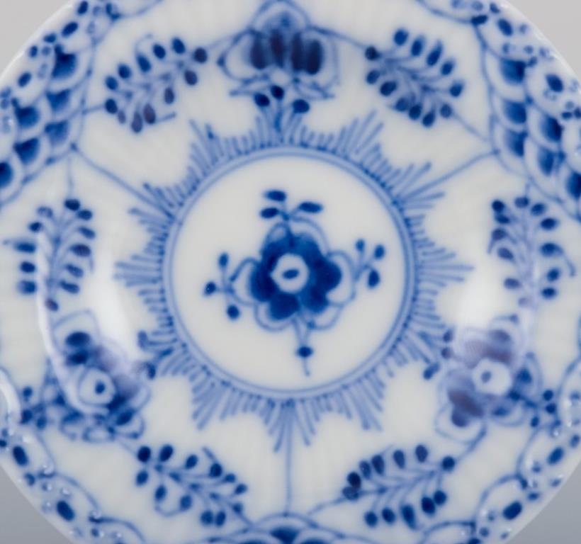 Royal Copenhagen Media Puntilla Acanalada Azul, juego de seis cuencos para caviar/mantequilla. Danés en venta