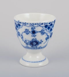 Royal Copenhagen Blue Fluted Half Lace, set of six egg cups.