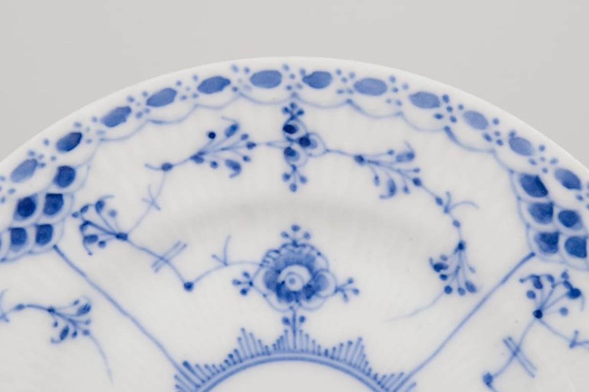 20th Century Royal Copenhagen Blue Fluted Half Lace,  set of twelve plates.