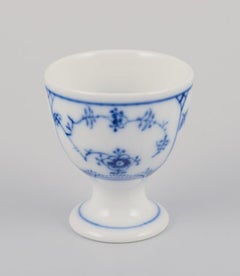 Royal Copenhagen Blue Fluted Half Lace. Six egg cups. Early 1900s.