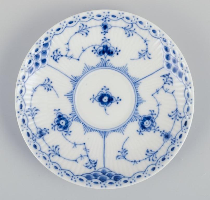 Royal Copenhagen Mezzo pizzo scanalato blu, sei coppie di tazze da caffè. in vendita 1
