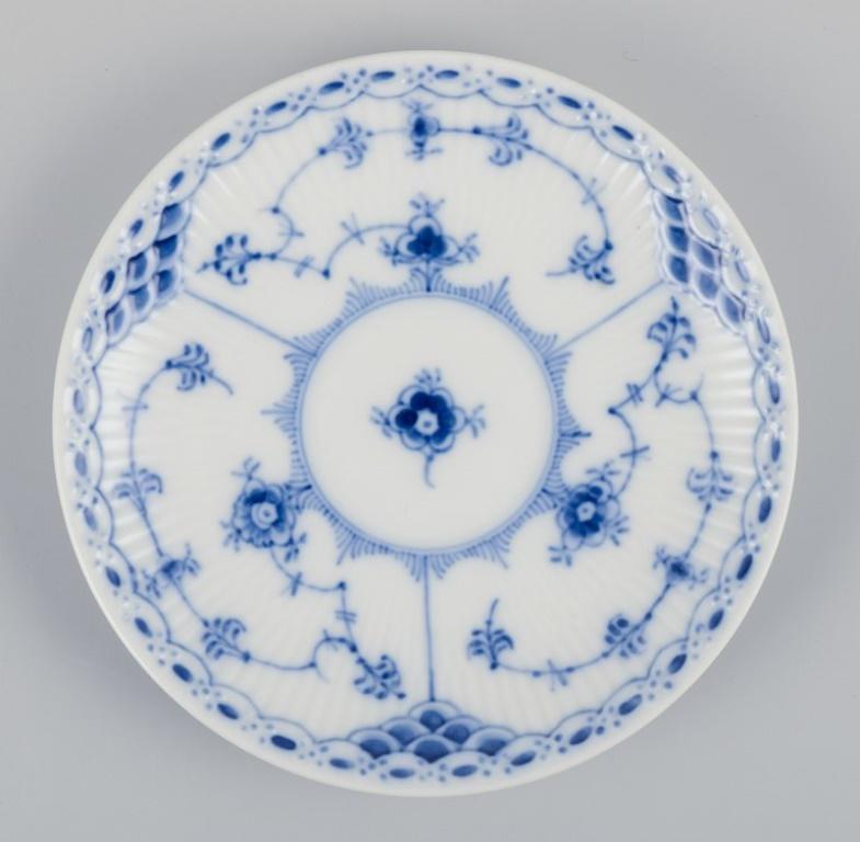 Royal Copenhagen Mezzo pizzo scanalato blu, sei coppie di tazze da caffè. in vendita 1