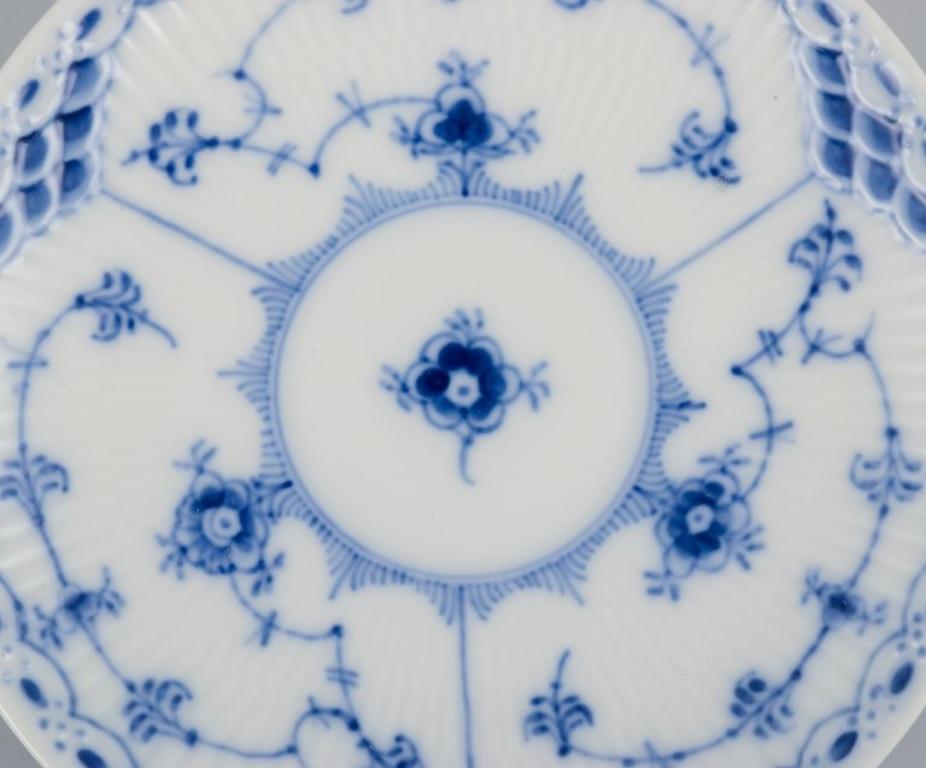 Royal Copenhagen Mezzo pizzo scanalato blu, sei coppie di tazze da caffè. in vendita 2