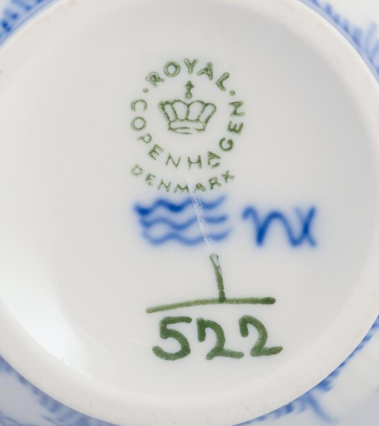 Royal Copenhagen Blue Fluted Half Lace, sugar bowl and creamer. 2