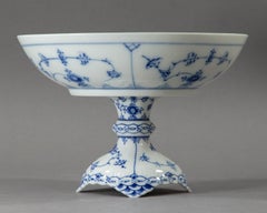 Royal Copenhagen, Blue Fluted Half Lace, Tazza / Footed Dish