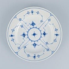 Royal Copenhagen, Blue Fluted Plain, a Set of Two Porcelain Dinner Plates