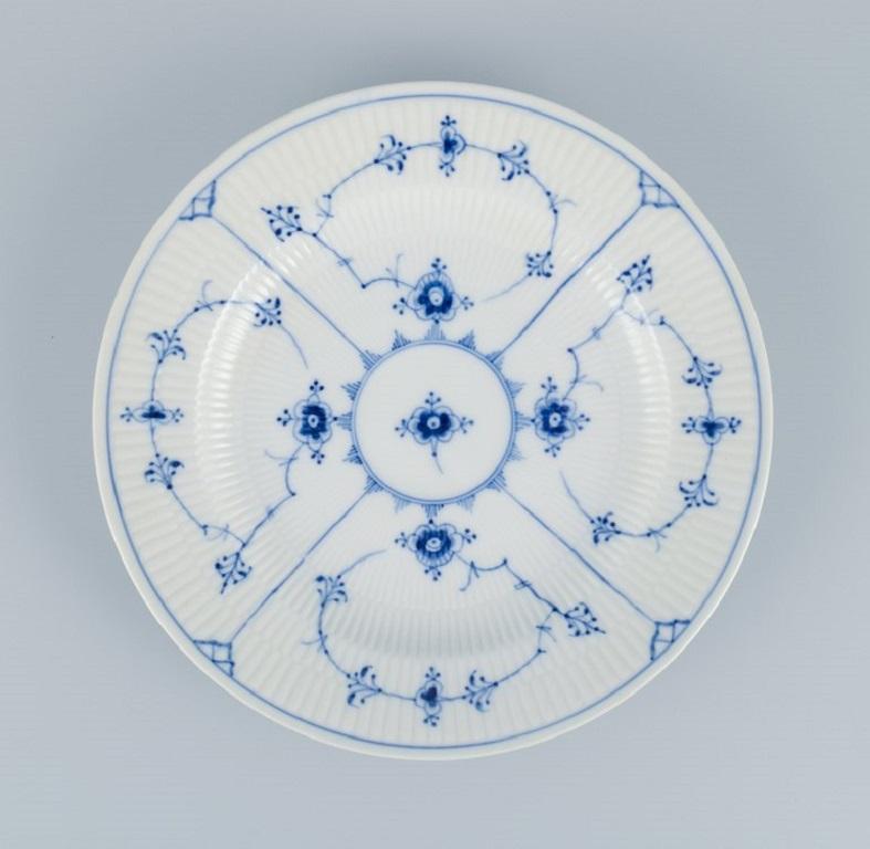 Danish Royal Copenhagen, Blue Fluted Plain, a Set of Two Porcelain Dinner Plates