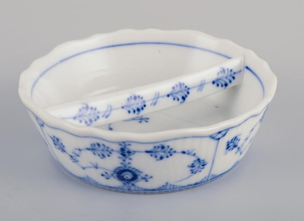 Porcelain Royal Copenhagen Blue Fluted Plain. Ashtray. Model number 1/1. For Sale