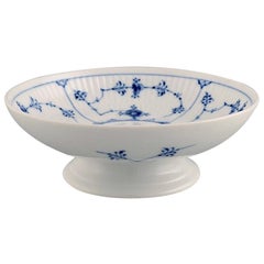 Royal Copenhagen Blue Fluted Plain Bowl on Foot, Model Number 1/18