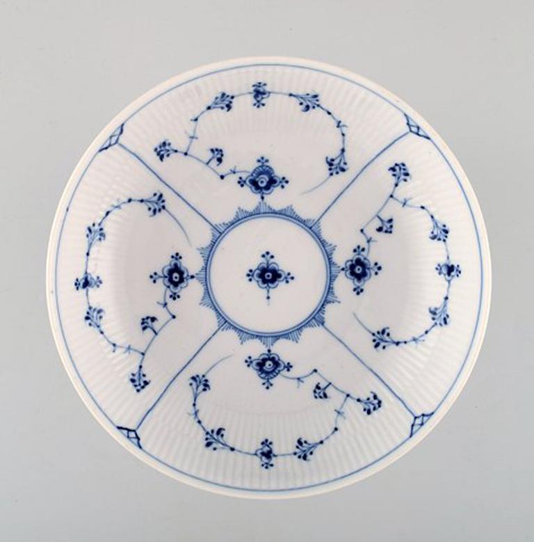 Neoclassical Royal Copenhagen Blue Fluted Plain Centerpiece # 1/22-23