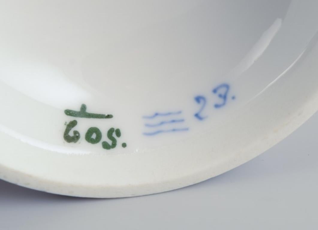 Royal Copenhagen Azul Liso estriado. Cremera y azucarero de porcelana. en venta 2