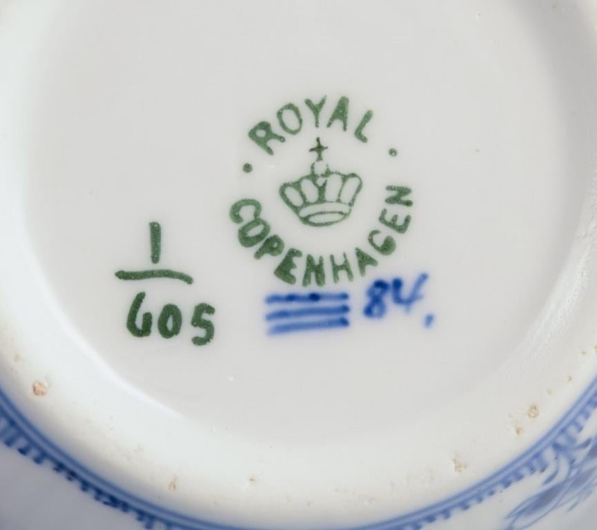 Royal Copenhagen Azul Liso estriado. Cremera y azucarero de porcelana. en venta 3