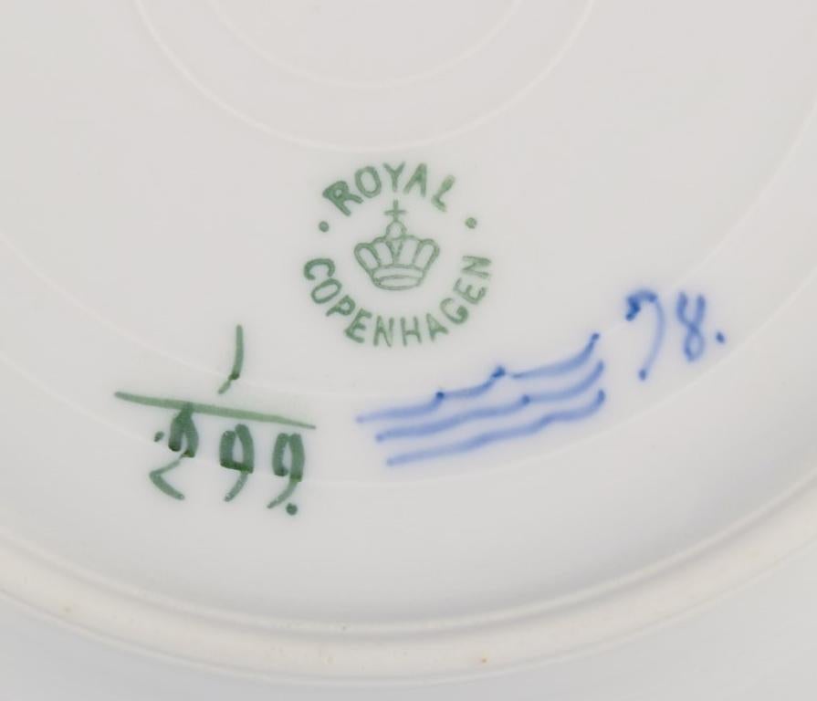 Royal Copenhagen Blue Fluted Plain. Five plates in porcelain. 1