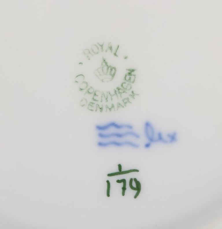 Royal Copenhagen Blue Fluted Plain. Five plates in porcelain. 2