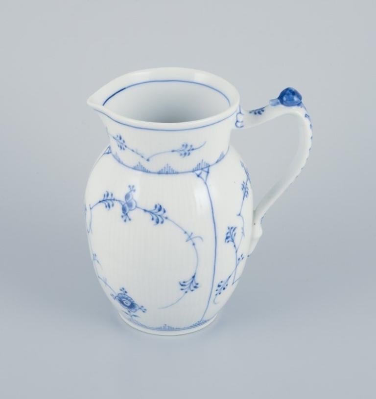 Danish Royal Copenhagen, Blue Fluted Plain, jug. With small snail on top of handle.  For Sale