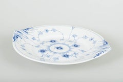 Royal Copenhagen Blue Fluted Plain. Large porcelain serving dish with handles.