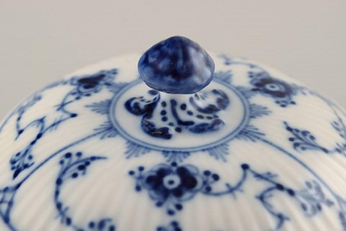 Danish Royal Copenhagen Blue Fluted Plain Lidded Sugar Bowl # 1/239
