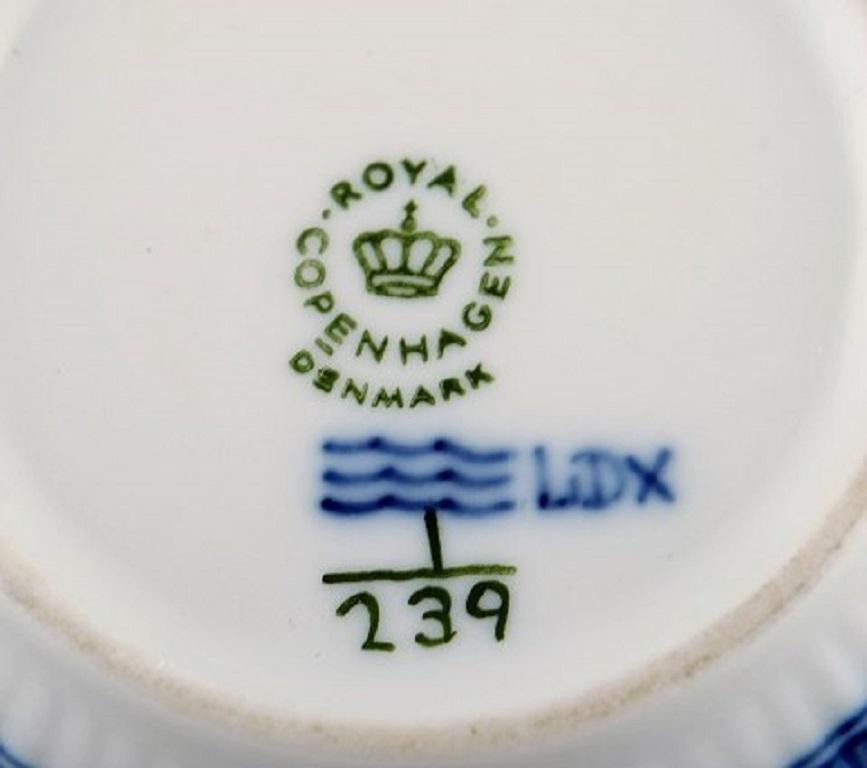 Mid-20th Century Royal Copenhagen Blue Fluted Plain Lidded Sugar Bowl # 1/239