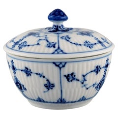 Royal Copenhagen Blue Fluted Plain Lidded Sugar Bowl # 1/239