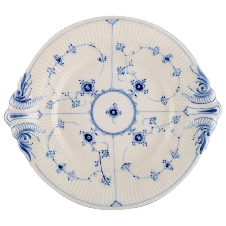 Royal Copenhagen Blue Fluted Plain Round Serving Dish, Model Number 1/319