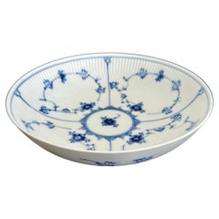Ensaladera Lisa Acanalada Azul Royal Copenhagen, Fabricada En Dinamarca En 1965