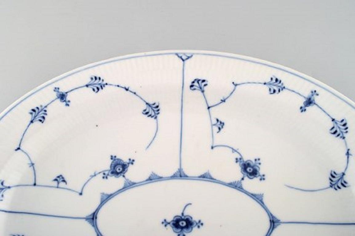 Royal Copenhagen Blue Fluted Plain Serving Dish in Hand Painted Porcelain For Sale 1